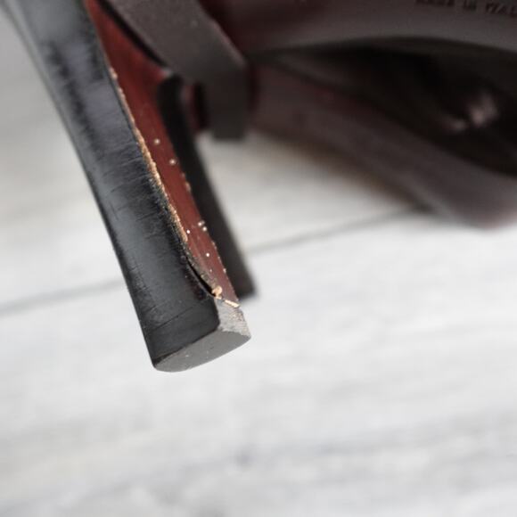 Ralph Lauren Purple Label Brown Satin Knee High Convertible Ankle Boots - Picture 14 of 16